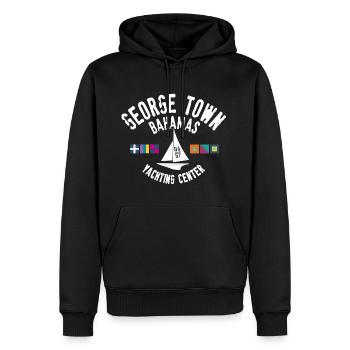 George Town Bahamas Yachting center - Sweat à capuche Premium bio Homme - noir - Devant - Nico (187cm)