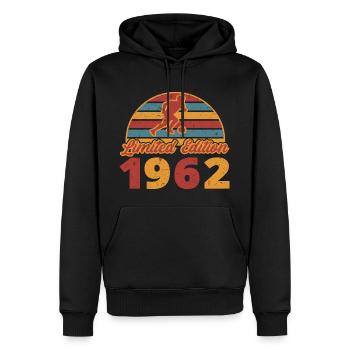 Football Football Player Sports Birthday 1962 - Men’s Premium Organic Hoodie - black - Front - Nico (187cm)