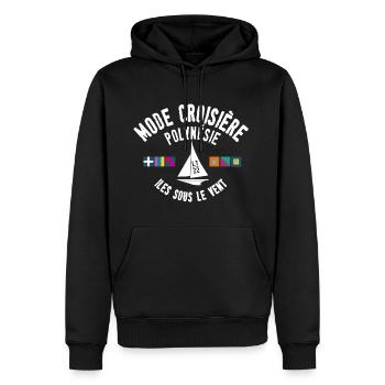 Reisemodus Polynesien - Männer Premium Bio Hoodie - Schwarz - Vorne - Nico (187cm)