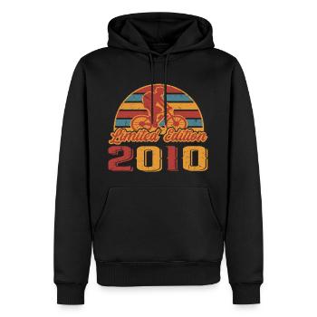 Fahrrad Bike Fahrradfahrer Geburtstag 2010 - Männer Premium Bio Hoodie - Schwarz - Vorne - Nico (187cm)
