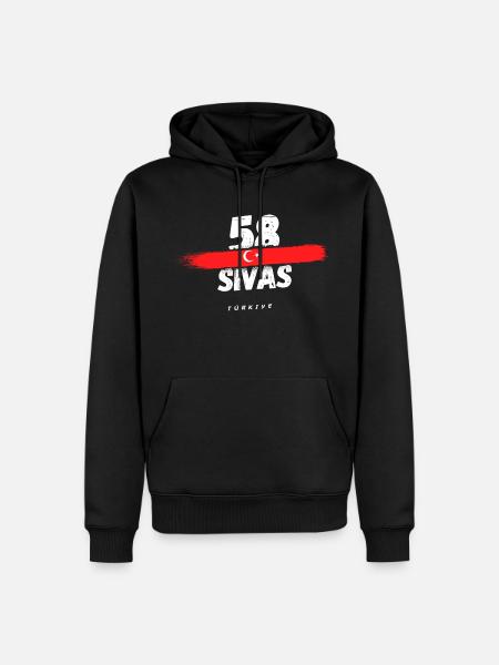 Sivas 58 Türkiye Türkei - Männer Premium Bio Hoodie - Schwarz