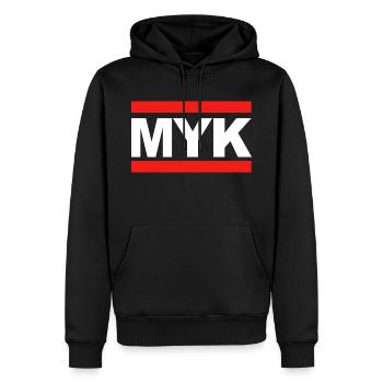Myk - Mayen - Motiv für Mayener Jungs und Mädels - Männer Premium Bio Hoodie - Schwarz - Vorne - Nico (187cm)