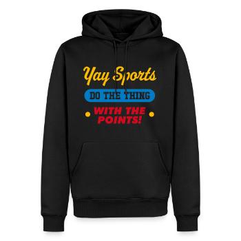 Yay Sports Machen Sie die Sache mit den Punkten - Männer Premium Bio Hoodie - Schwarz - Vorne - Nico (187cm)