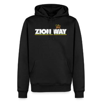 Reggae Zion Way - Männer Premium Bio Hoodie - Schwarz - Vorne - Nico (187cm)