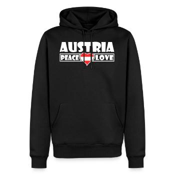 Austria - Österreich - Männer Premium Bio Hoodie - Schwarz - Vorne - Nico (187cm)
