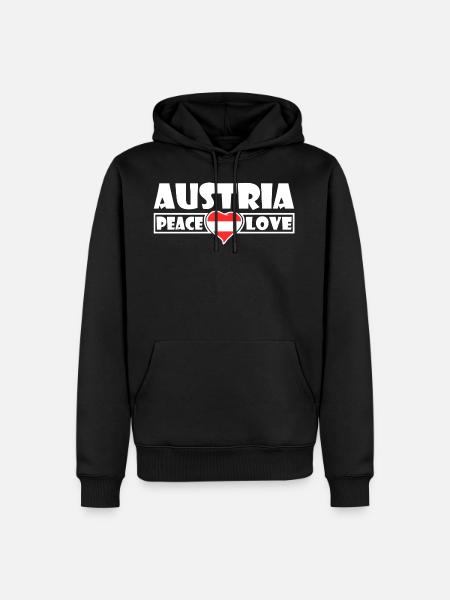Autriche - Autriche - Sweat à capuche Premium bio Homme - noir