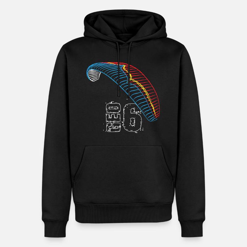 Geo 6 Ozone Paraglider - Männer Premium Bio Hoodie - Schwarz