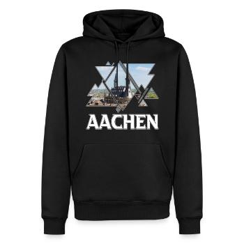 Aachen Deutschland Stadt Skyline Heimat Liebe - Männer Premium Bio Hoodie - Schwarz - Vorne - Nico (187cm)