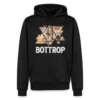 Bottrop Allemagne Ville Skyline Accueil Amour - Sweat à capuche Premium bio Homme - noir - Devant - Nico (187cm)