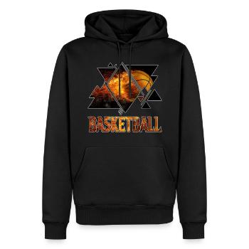 Basketball Fire Basketball Player Sports Player - Men’s Premium Organic Hoodie - black - Front - Nico (187cm)