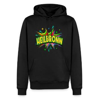 Heilbronn Deutschland Stadt Pop Art Comic Kunst - Männer Premium Bio Hoodie - Schwarz - Vorne - Nico (187cm)