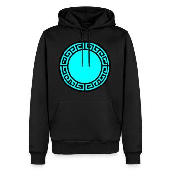 Griechisches Symbol Kreis Sparta - Männer Premium Bio Hoodie - Schwarz - Vorne - Nico (187cm)