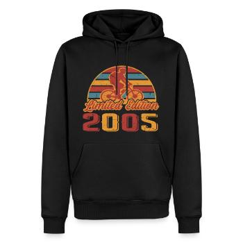 Fahrrad Fahrradfahrer Bike Geburtstag Baujahr 2005 - Männer Premium Bio Hoodie - Schwarz - Vorne - Nico (187cm)