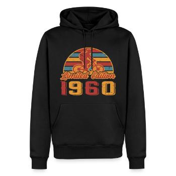 Fahrrad Fahrradfahrer Radfahrer Geburtstag 1960 - Männer Premium Bio Hoodie - Schwarz - Vorne - Nico (187cm)