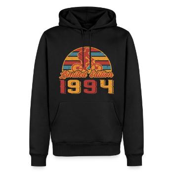 Fahrrad Mountainbike Radfahrerin Geburtstag 1994 - Männer Premium Bio Hoodie - Schwarz - Vorne - Nico (187cm)