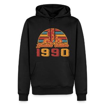 Fahrrad Fahrräder Radfahrer Bike Geburtstag 1990 - Männer Premium Bio Hoodie - Schwarz - Vorne - Nico (187cm)