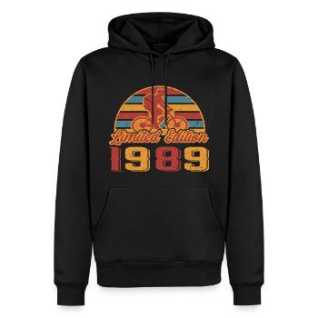 Bicycle Bicycles Mountain Bike Birthday 1989 - Men’s Premium Organic Hoodie - black - Front - Nico (187cm)