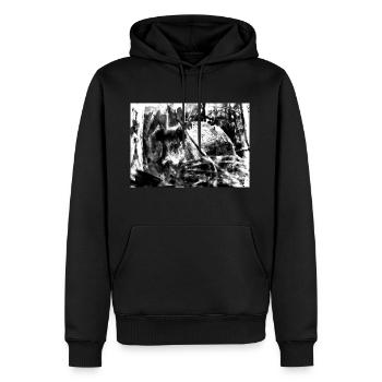 Eine Wildsau - Männer Premium Bio Hoodie - Schwarz - Vorne - Nico (187cm)
