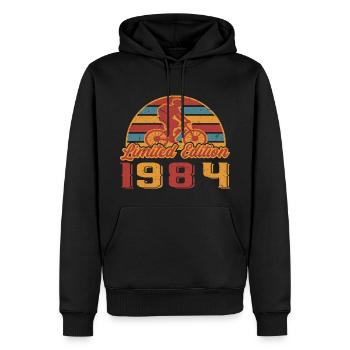 Fahrrad Fahrradfahrer Mountainbike Geburtstag 1984 - Männer Premium Bio Hoodie - Schwarz - Vorne - Nico (187cm)