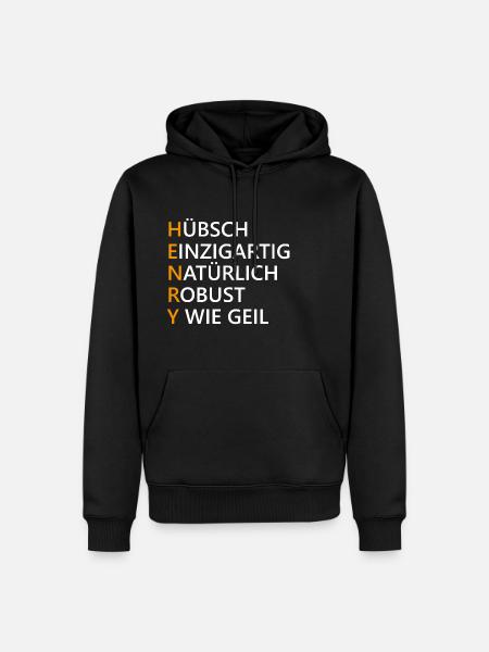 Henry Name Geschenk - Männer Premium Bio Hoodie - Schwarz