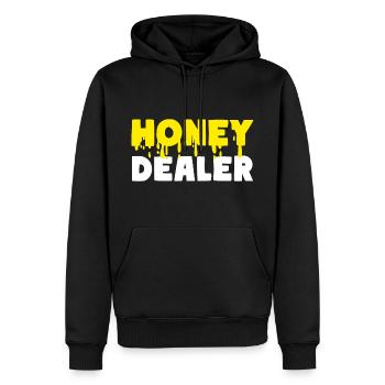 Honey Dealer Honey Bees - Sweat à capuche Premium bio Homme - noir - Devant - Nico (187cm)