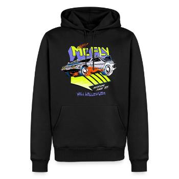 Retour Vers Le Futur Hey McFly DeLorean - Sweat à capuche Premium bio Homme - noir - Devant - Nico (187cm)
