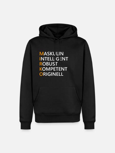 Mirko Name Geschenk - Männer Premium Bio Hoodie - Schwarz