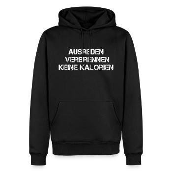 Ausreden Verbrennen Keine Kalorien - Männer Premium Bio Hoodie - Schwarz - Vorne - Nico (187cm)