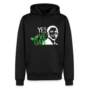 Oui Ve Gan Vegan Vegan Dicton Drôle Vegan - Sweat à capuche Premium bio Homme - noir - Devant - Nico (187cm)