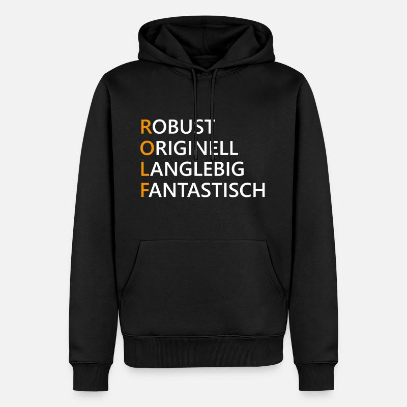 Rolf Name Geschenk - Männer Premium Bio Hoodie - Schwarz