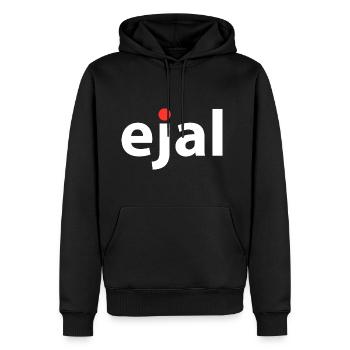 ejal rot - Männer Premium Bio Hoodie - Schwarz - Vorne - Nico (187cm)