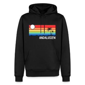 Andalusien Spanien Urlaub Idee - Männer Premium Bio Hoodie - Schwarz - Vorne - Nico (187cm)