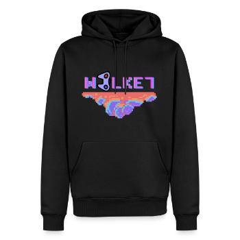 Gamer Shirt Crypto Style Wolke 7 - Männer Premium Bio Hoodie - Schwarz - Vorne - Nico (187cm)