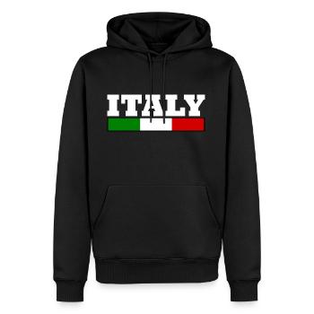 Italien flagge - Männer Premium Bio Hoodie - Schwarz - Vorne - Nico (187cm)