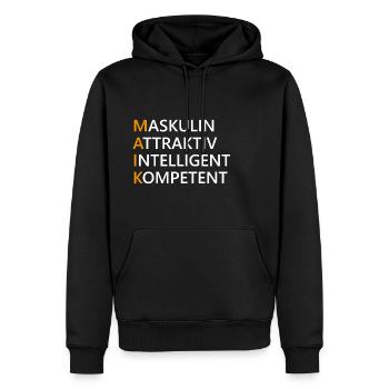 Maik Name Geschenk - Männer Premium Bio Hoodie - Schwarz - Vorne - Nico (187cm)