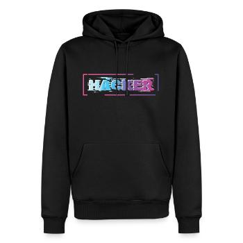 Hacker Hacking - Männer Premium Bio Hoodie - Schwarz - Vorne - Nico (187cm)