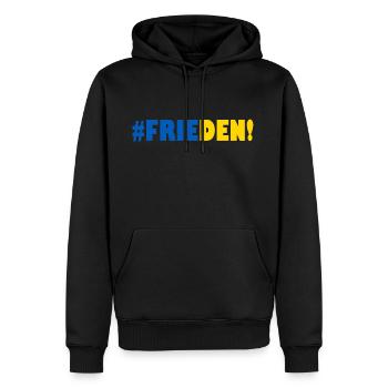 Frieden Freiheit Peace Weltfrieden Ukraine - Männer Premium Bio Hoodie - Schwarz - Vorne - Nico (187cm)