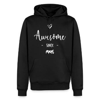 Awesome since 1998 - Männer Premium Bio Hoodie - Schwarz - Vorne - Nico (187cm)