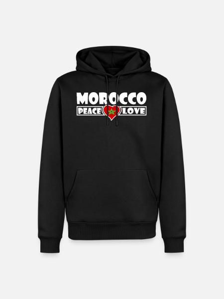 Maroc - Sweat à capuche Premium bio Homme - noir