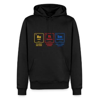 Autism Awareness Elements Periodic Table ASD - Men’s Premium Organic Hoodie - black - Front - Nico (187cm)