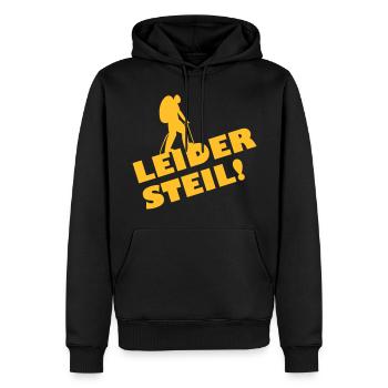 Bergsteiger - Männer Premium Bio Hoodie - Schwarz - Vorne - Nico (187cm)