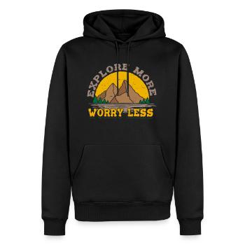 Wandern Bersteigen Klettern Camping Spruch Sprüche - Männer Premium Bio Hoodie - Schwarz - Vorne - Nico (187cm)