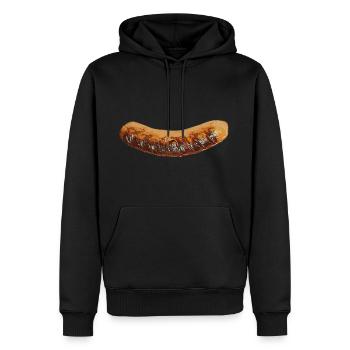 Bratwurst - Männer Premium Bio Hoodie - Schwarz - Vorne - Nico (187cm)