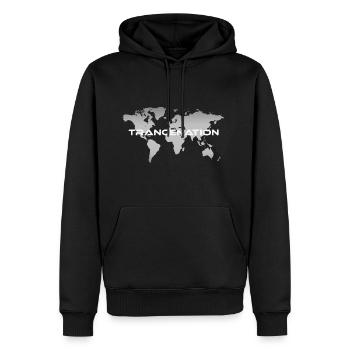 TRANCE NATION - Männer Premium Bio Hoodie - Schwarz - Vorne - Nico (187cm)
