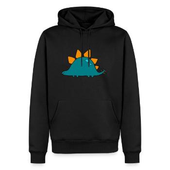 Stegosaurus - Men’s Premium Organic Hoodie - black - Front - Nico (187cm)