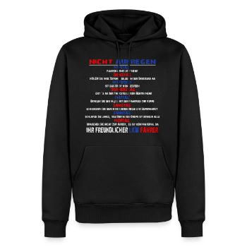 IHR FREUNDLICHER LKW FAHRER - Männer Premium Bio Hoodie - Schwarz - Vorne - Nico (187cm)
