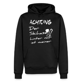 Skihase - Männer Premium Bio Hoodie - Schwarz - Vorne - Nico (187cm)