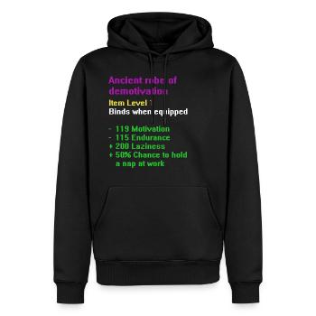 Robe der Demotivation - Männer Premium Bio Hoodie - Schwarz - Vorne - Nico (187cm)