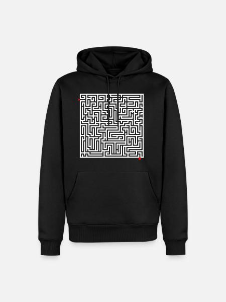 casse-tête labyrinthe - Sweat à capuche Premium bio Homme - noir