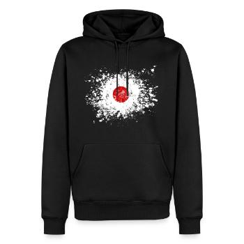 japan splash - Männer Premium Bio Hoodie - Schwarz - Vorne - Nico (187cm)